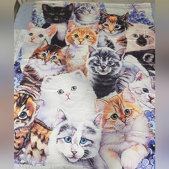 602- Cat Lover's Blanket Throw NWT - Picture 1 of 9